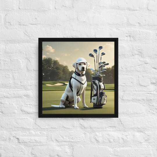 Framed canvas-Labrador Retriever Golfer V6