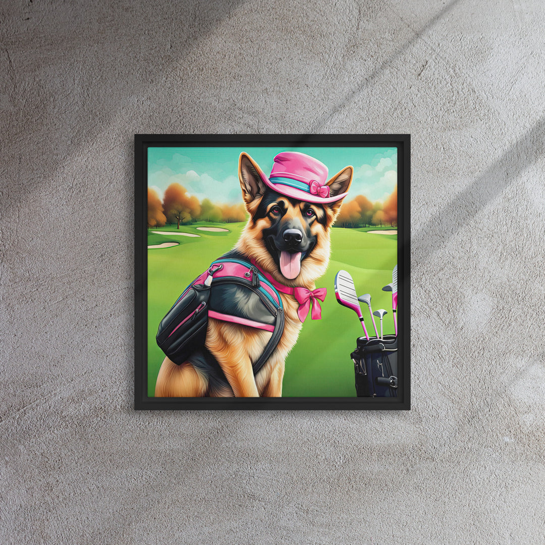 German Shepherd- Framed canvas v2