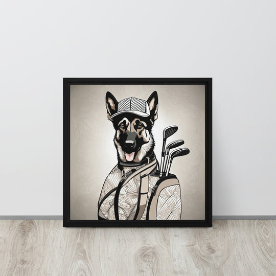 German Shepherd- Framed canvas v4