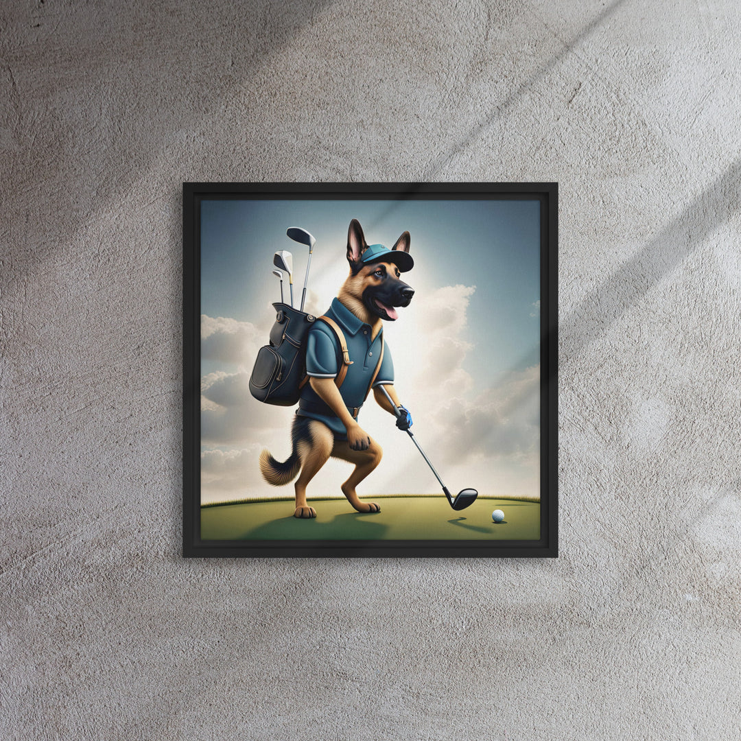 German Shepherd- Framed canvas v5