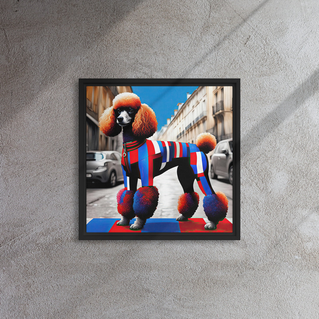 Poodle- Framed canvas v2