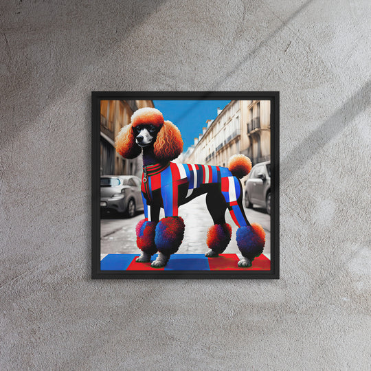 Poodle- Framed canvas v2