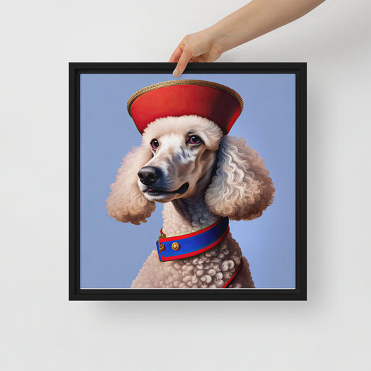Poodle- Framed canvas v4