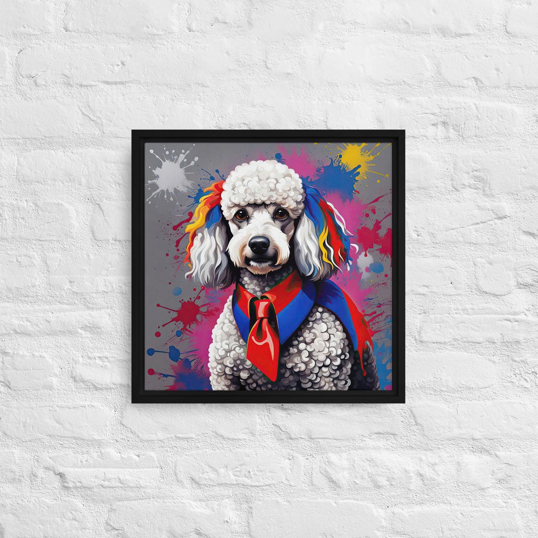 Poodle- Framed canvas v5
