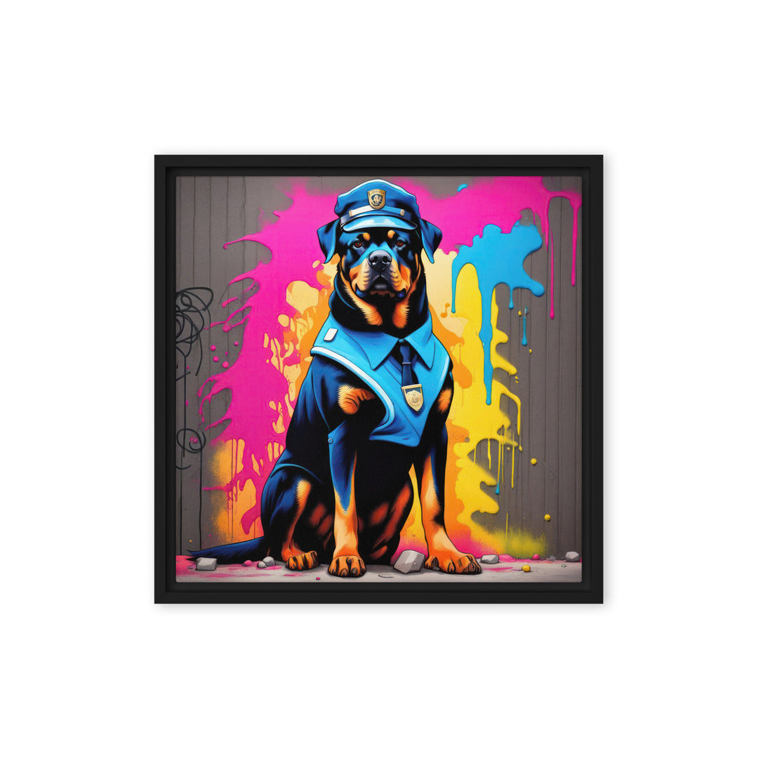 Rottweiler- Framed canvas