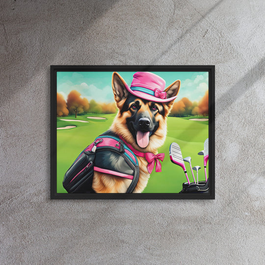 German Shepherd- Framed canvas v2