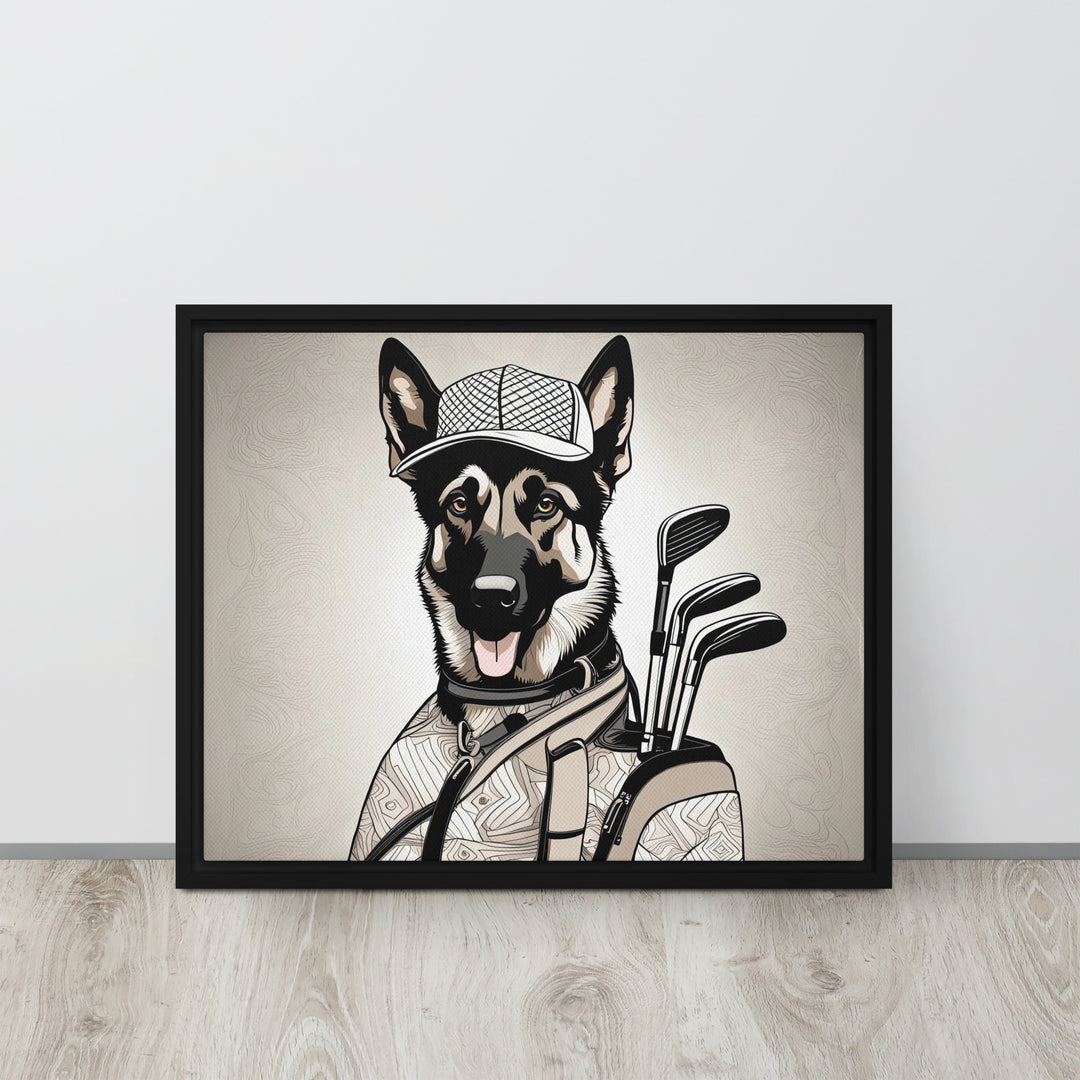 German Shepherd- Framed canvas v4