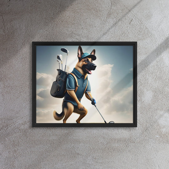 German Shepherd- Framed canvas v5