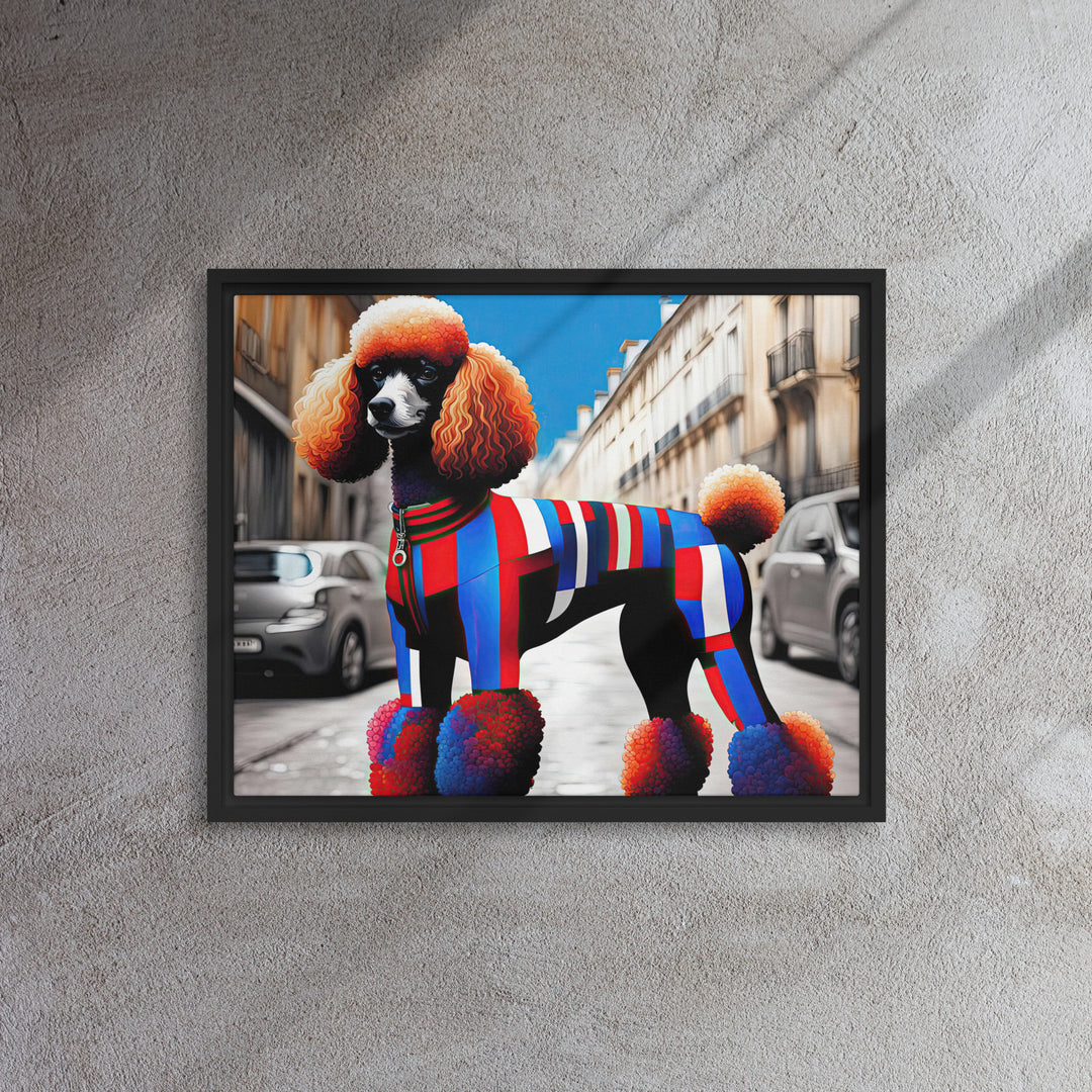 Poodle- Framed canvas v2
