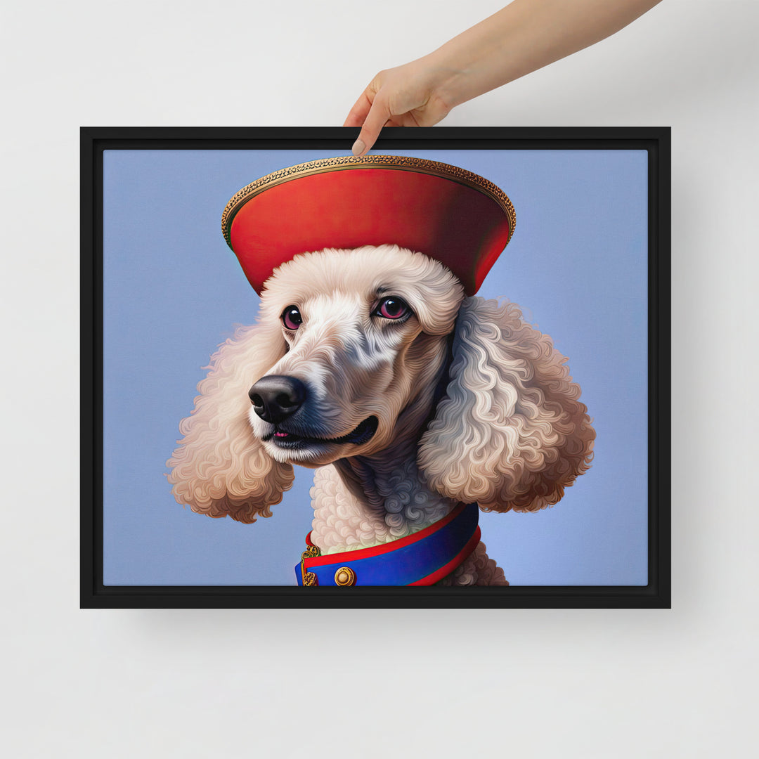 Poodle- Framed canvas v4