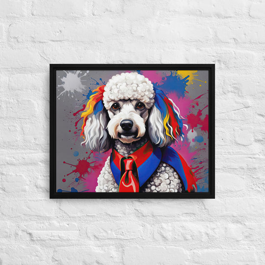 Poodle- Framed canvas v5