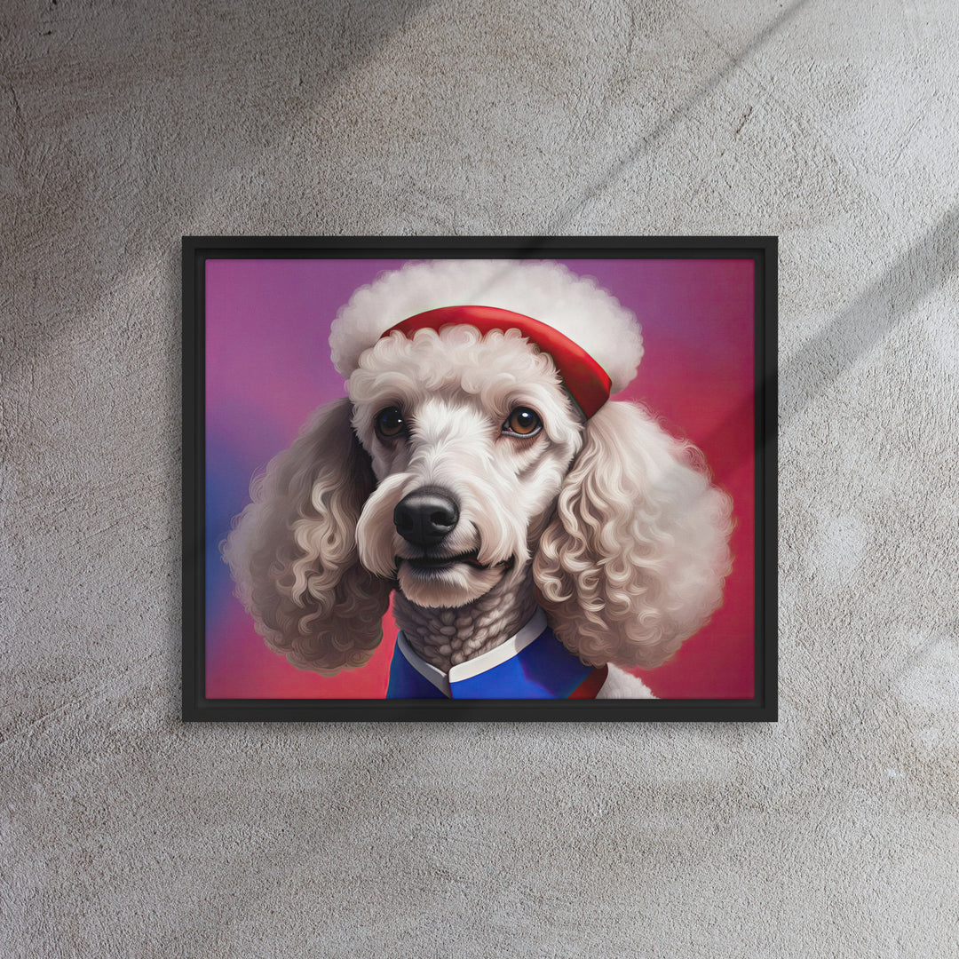 Poodle- Framed canvas
