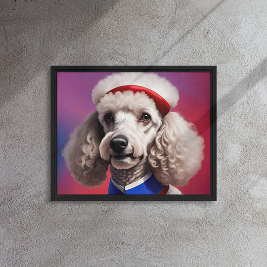 Poodle- Framed canvas