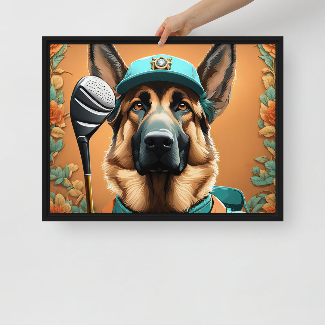 German Shepherd- Framed canvas