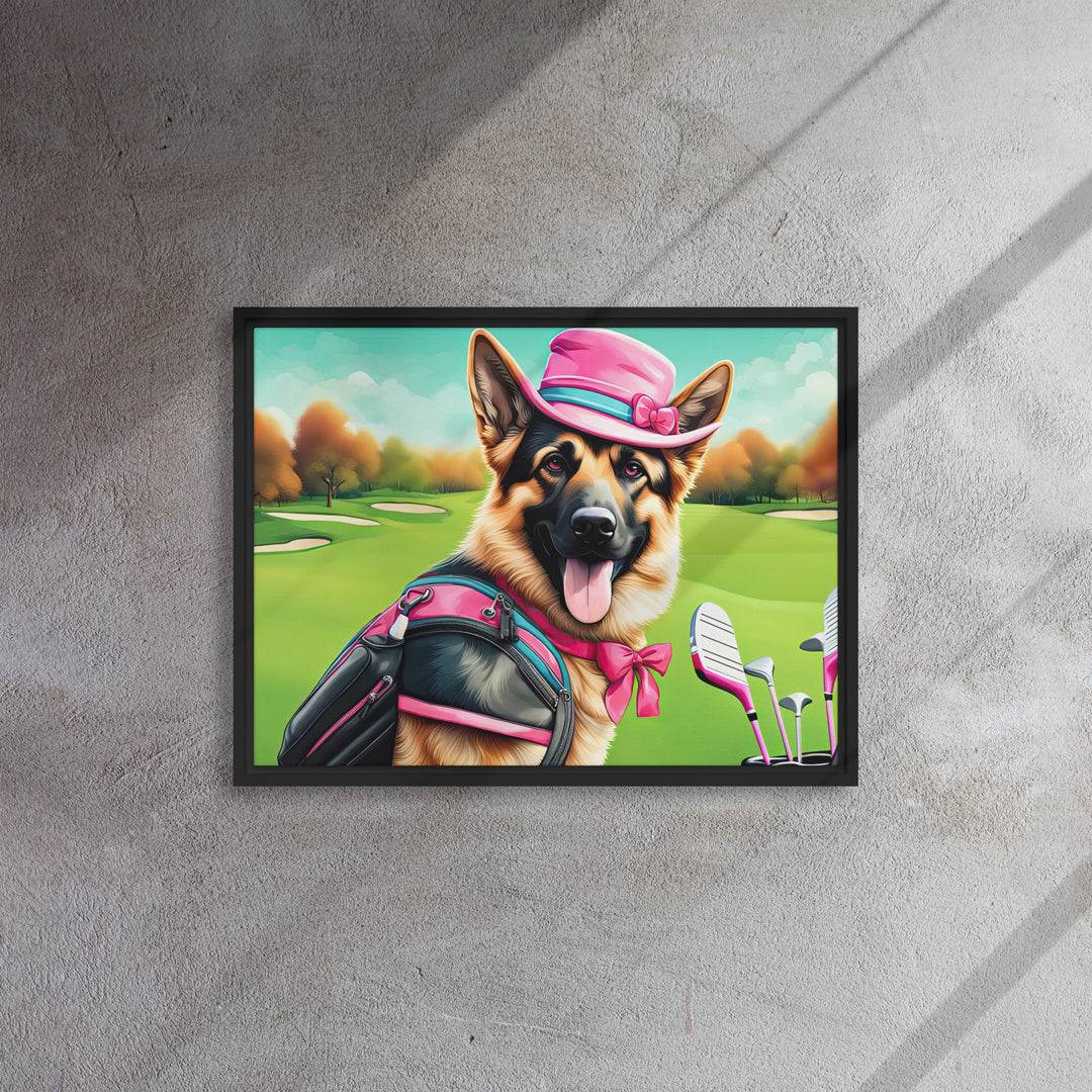 German Shepherd- Framed canvas v2