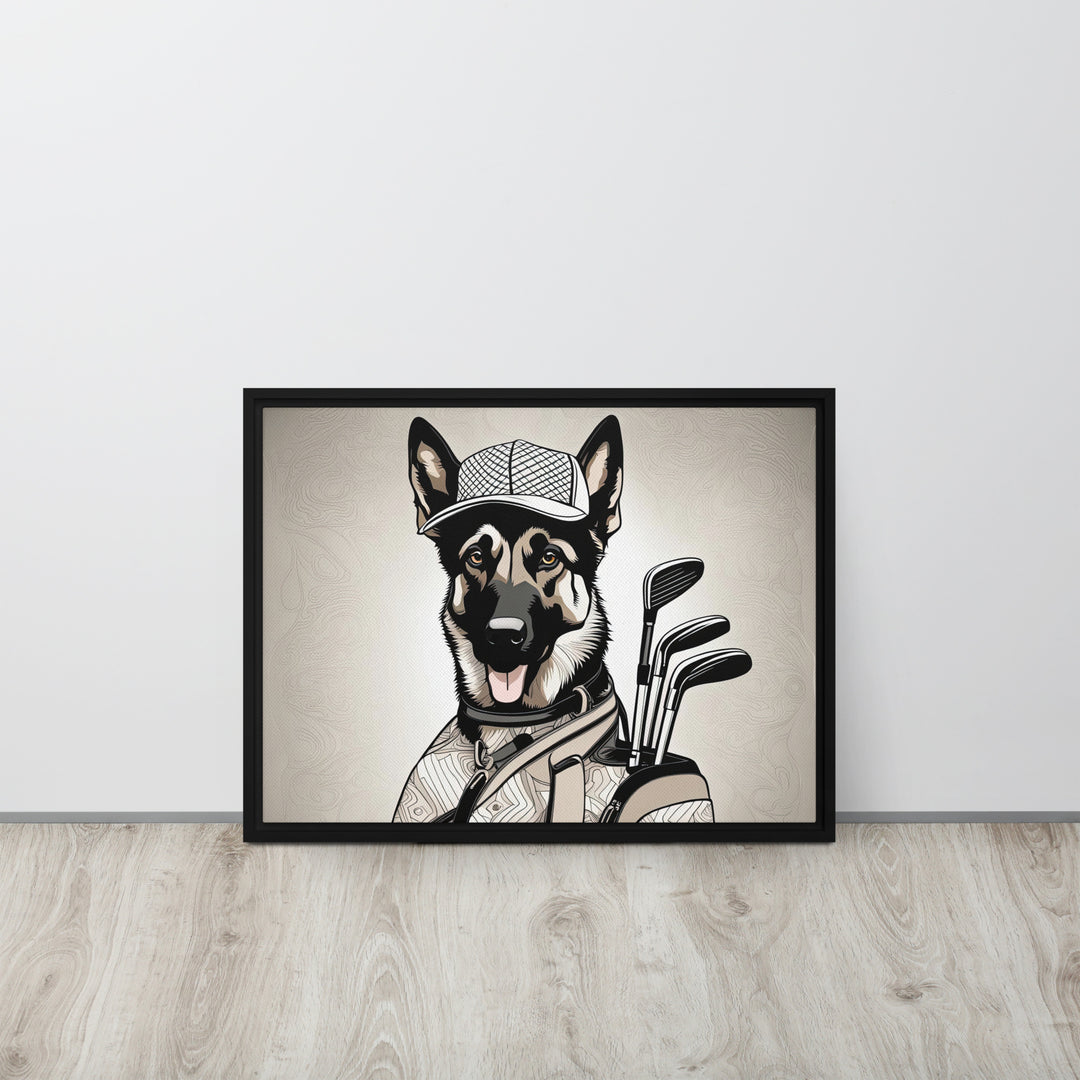 German Shepherd- Framed canvas v4