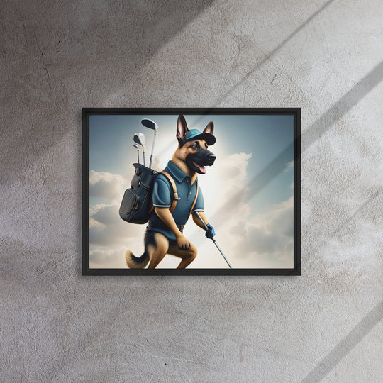 German Shepherd- Framed canvas v5