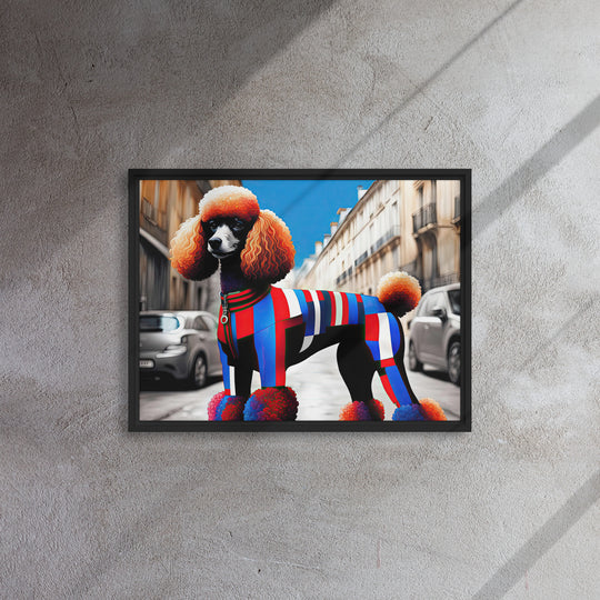 Poodle- Framed canvas v2