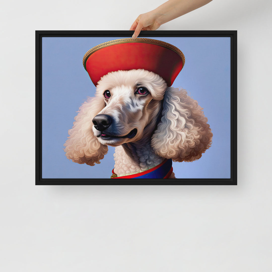 Poodle- Framed canvas v4