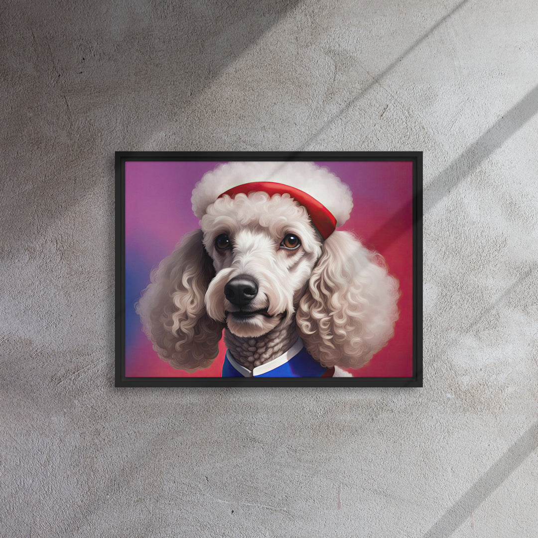 Poodle- Framed canvas