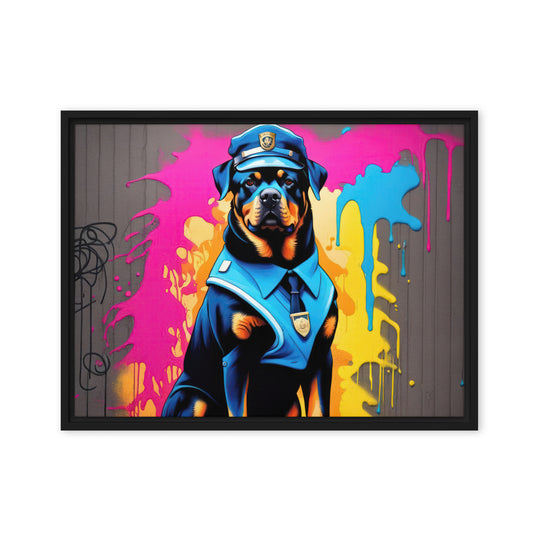 Rottweiler- Framed canvas