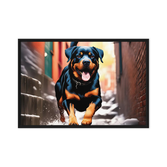 Rottweiler- Framed canvas v2