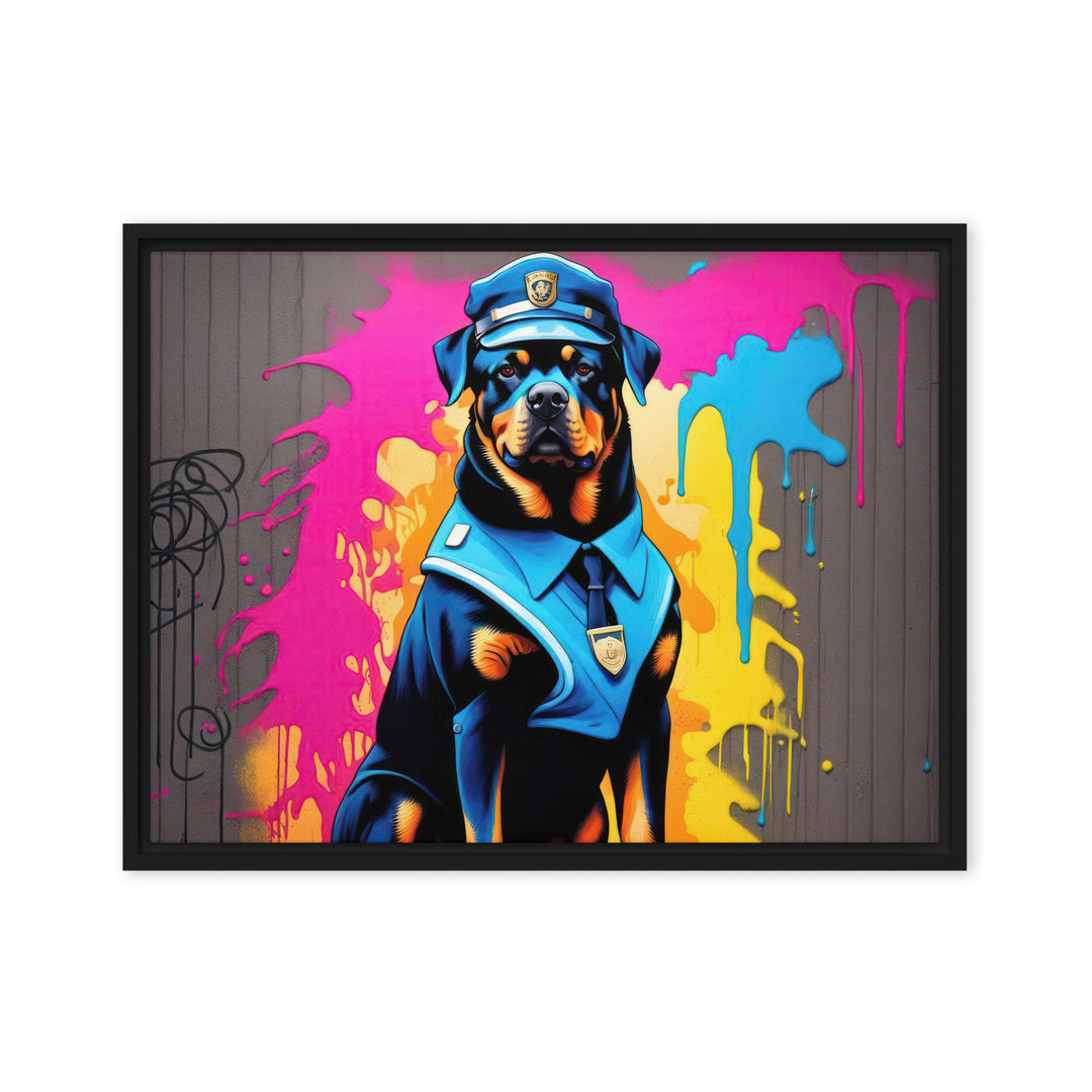 Rottweiler- Framed canvas