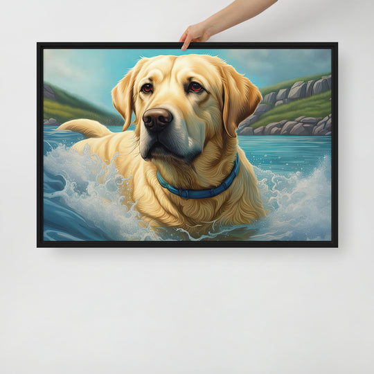 Framed canvas-Labrador Retriever V2