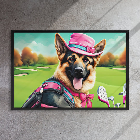 German Shepherd- Framed canvas v2