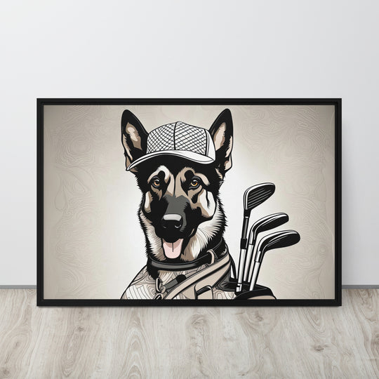 German Shepherd- Framed canvas v4