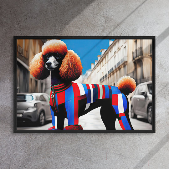 Poodle- Framed canvas v2