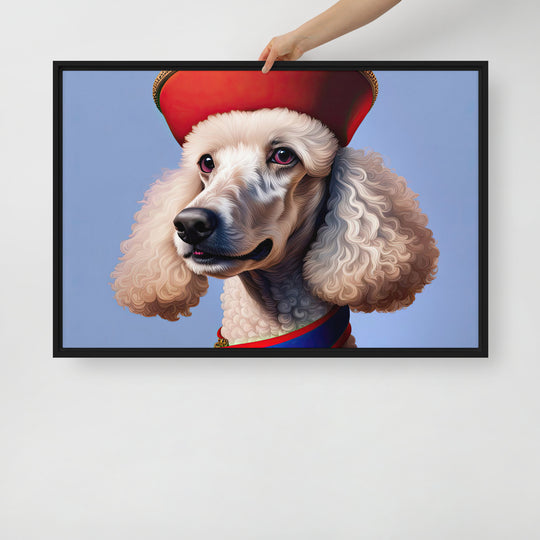 Poodle- Framed canvas v4