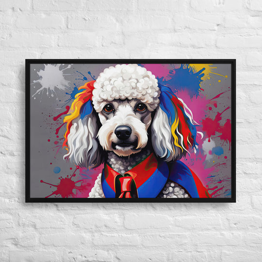 Poodle- Framed canvas v5