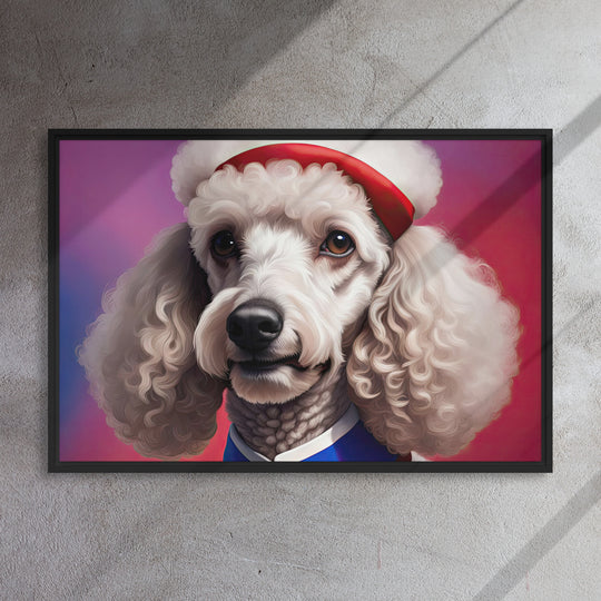 Poodle- Framed canvas