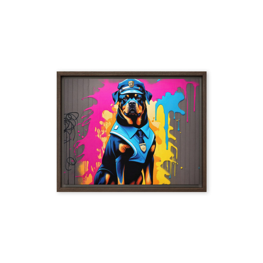 Rottweiler- Framed canvas