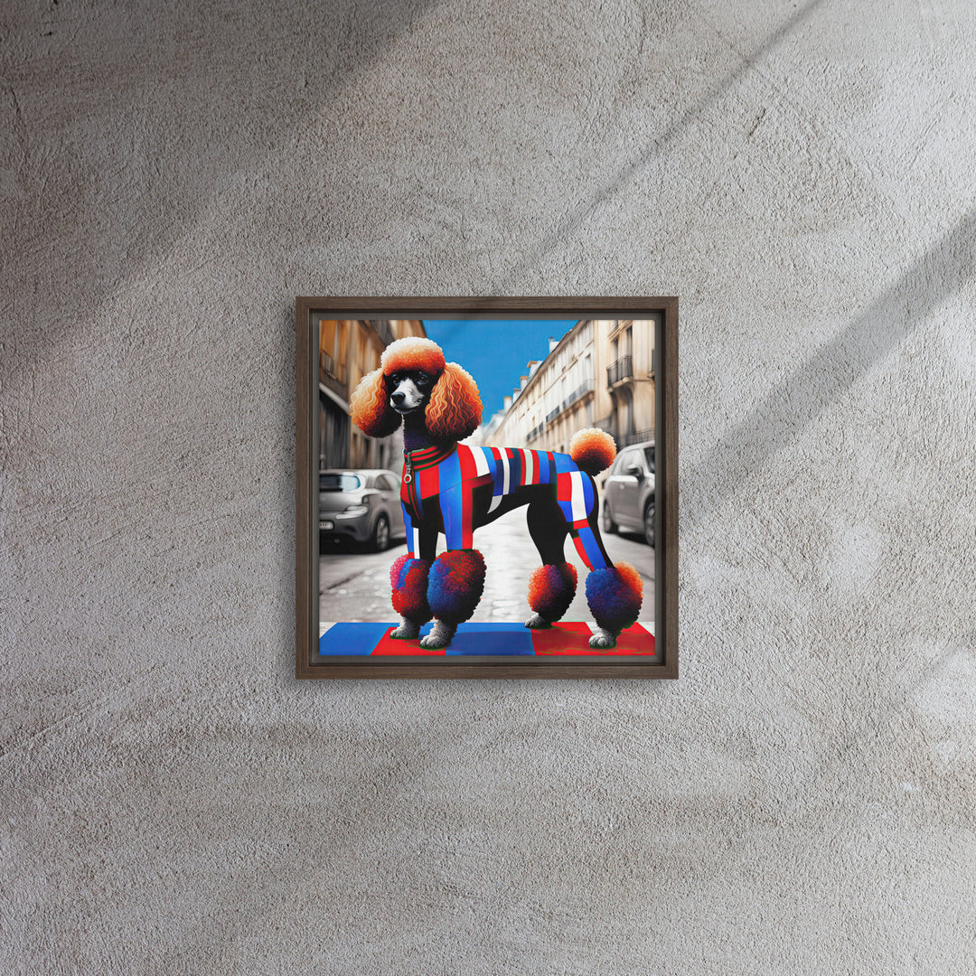 Poodle- Framed canvas v2
