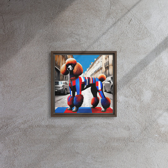 Poodle- Framed canvas v2