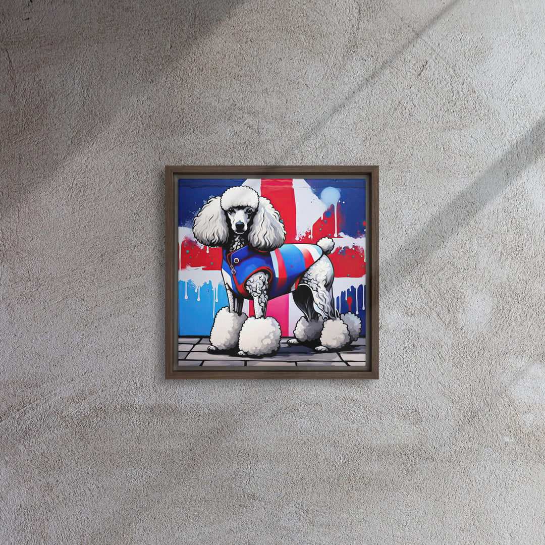 Poodle- Framed canvas v3