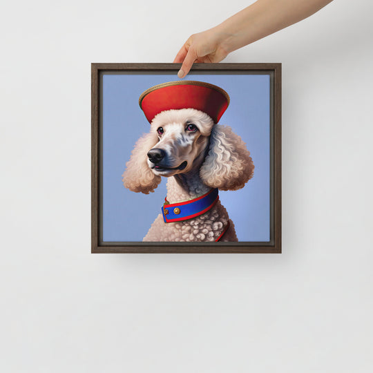 Poodle- Framed canvas v4