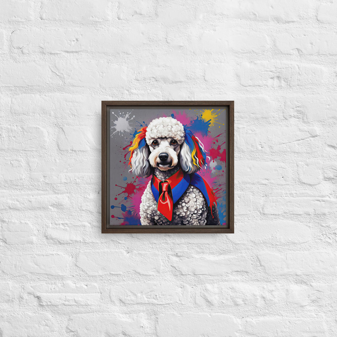 Poodle- Framed canvas v5