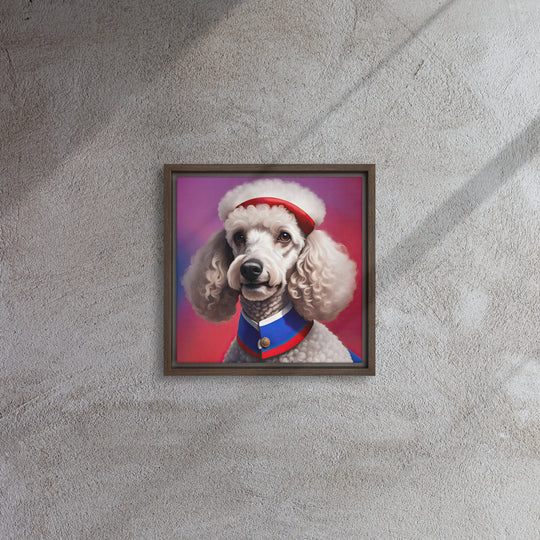 Poodle- Framed canvas