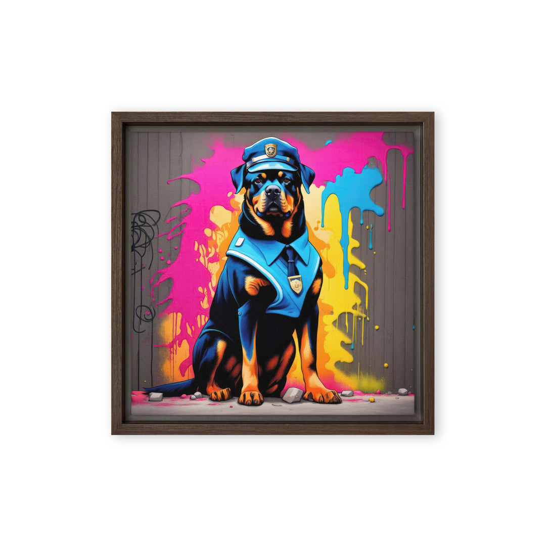 Rottweiler- Framed canvas