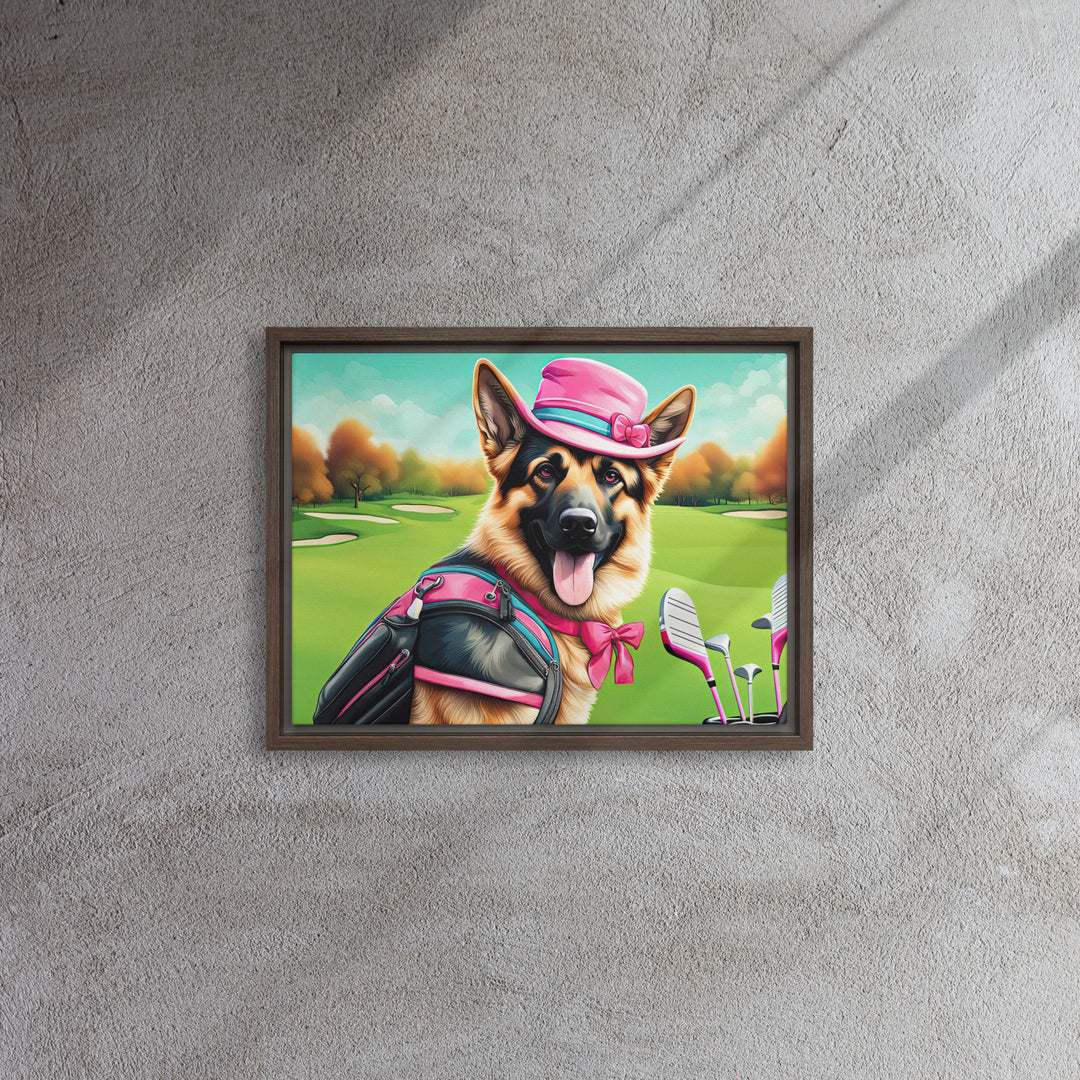 German Shepherd- Framed canvas v2