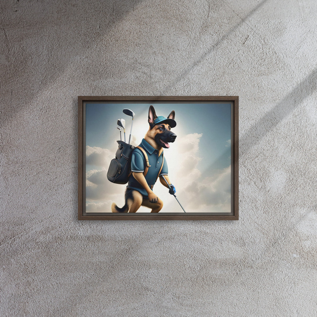 German Shepherd- Framed canvas v5