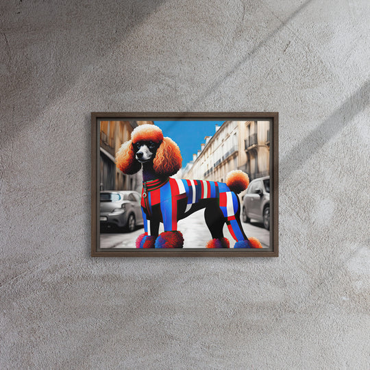 Poodle- Framed canvas v2