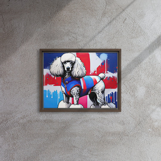 Poodle- Framed canvas v3