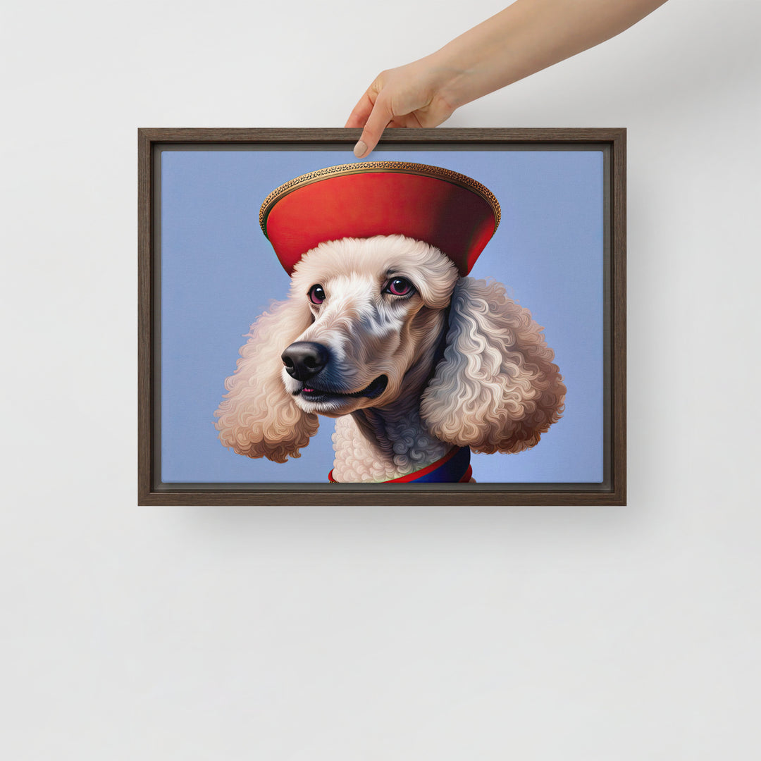 Poodle- Framed canvas v4