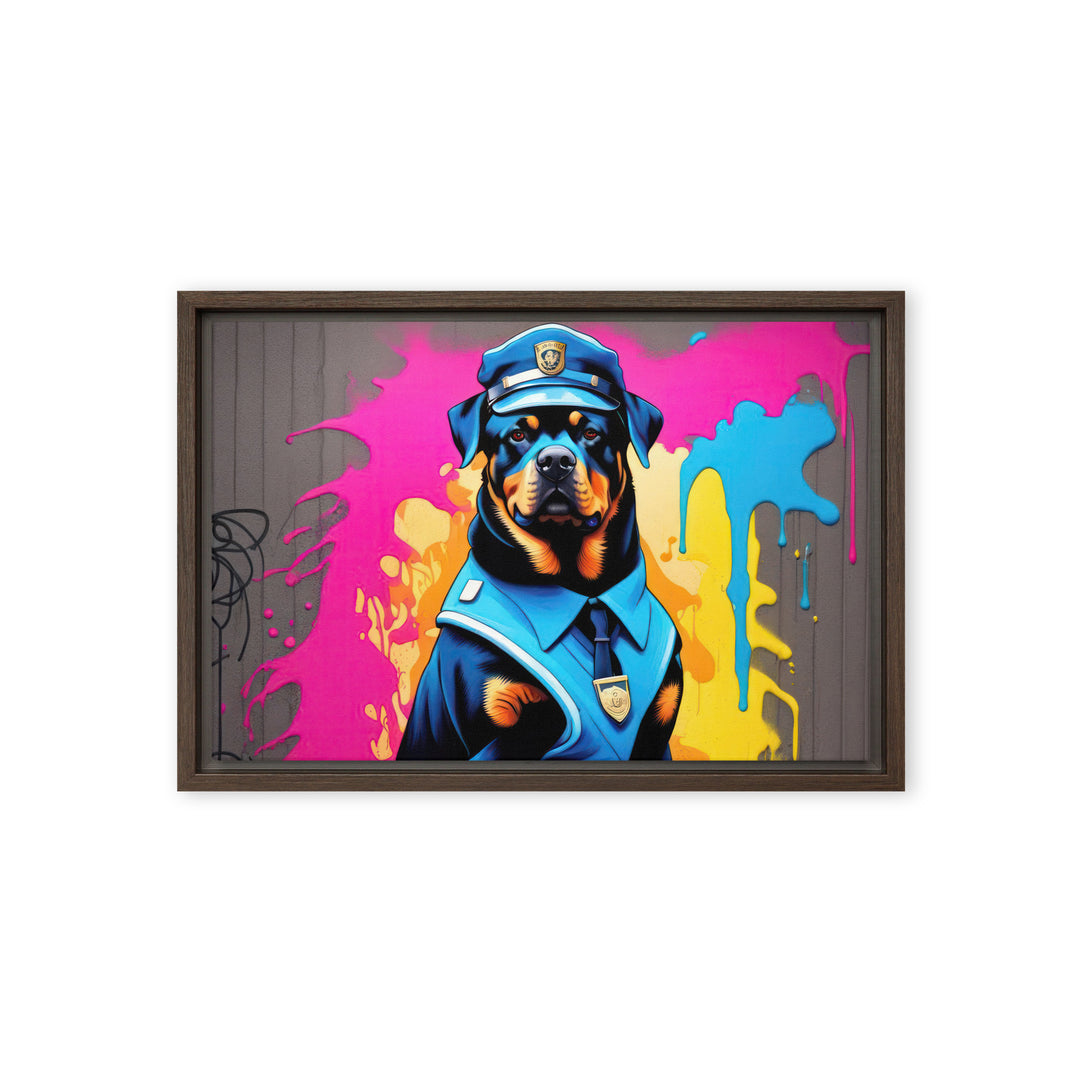 Rottweiler- Framed canvas