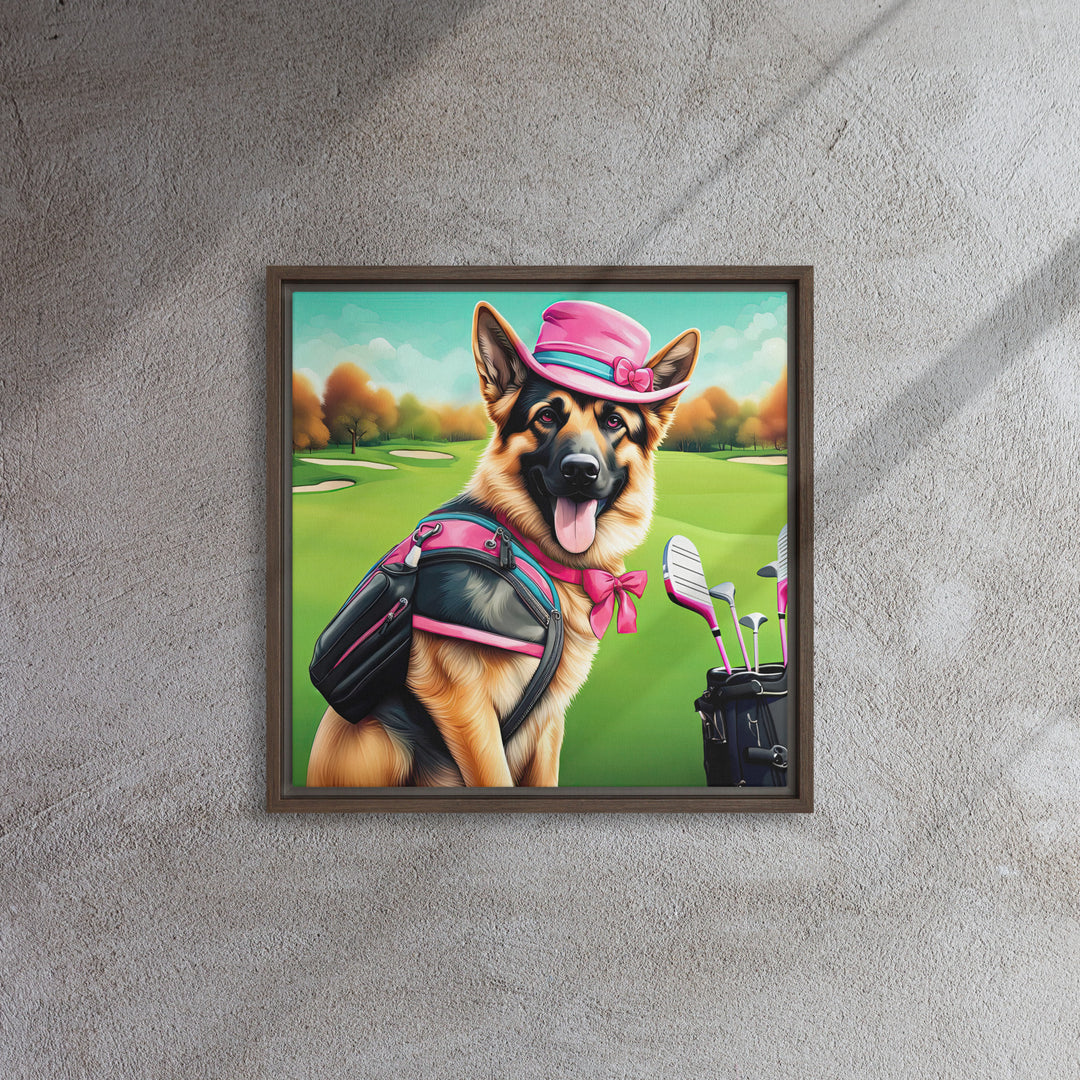 German Shepherd- Framed canvas v2