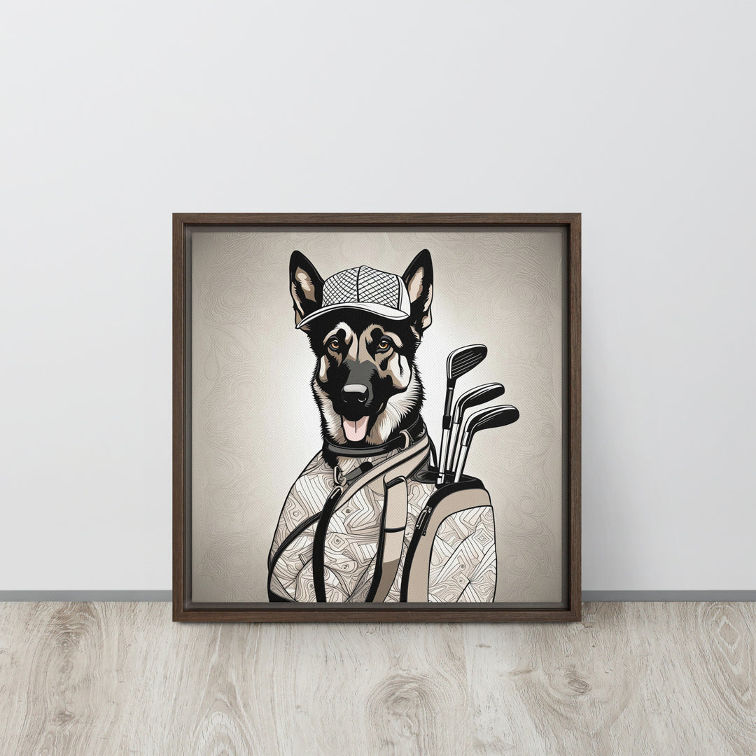 German Shepherd- Framed canvas v4